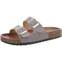 Ital-Design Damen Mules Freizeit Pantolette (86192748) Flach Pantoletten in Grau von Ital-Design