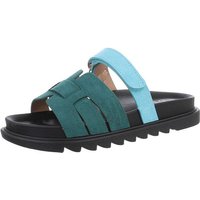 Ital-Design Damen Mules Freizeit Pantolette (86192778) Flach Pantoletten in Blau von Ital-Design