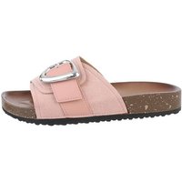 Ital-Design Damen Mules Freizeit Pantolette Flach Pantoletten in Altrosa von Ital-Design