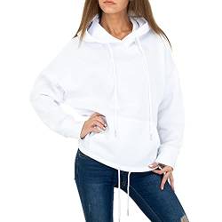 Ital Design Damen Oversized Hoodie Sweatshirt Emma&Ashley Design Gr. L Weiß von Ital Design