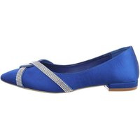 Ital-Design Damen Schlupfschuhe Freizeit Ballerina (82095488) Blockabsatz Klassische Ballerinas in Blau von Ital-Design