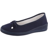 Ital-Design Damen Schlupfschuhe Freizeit Slipper Keilabsatz/Wedge Slipper in Dunkelblau von Ital-Design