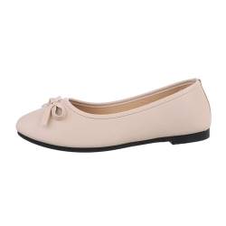 Ital Design Damenschuhe Ballerinas Klassische Ballerinas, TD2226-, Kunstleder, Beige, Gr. 40 von Ital Design