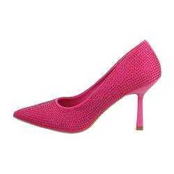 Ital Design Damenschuhe Pumps High Heel Pumps, LOLA-133-, Textil, Pink, Gr. 39 von Ital Design