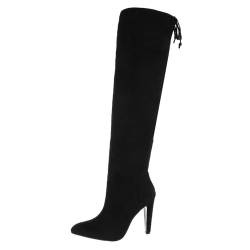 Ital Design Damenschuhe Stiefel High-Heel Stiefel, 3160-, Textil, Schwarz, Gr. 37 von Ital Design