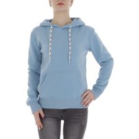Ital-Design Fleeceshirt Damen Freizeit (86099150) Kapuze Pullover & Strick in Blau von Ital-Design