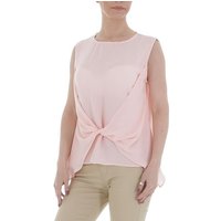 Ital-Design Klassische Bluse Damen Elegant Lagenlook Chiffon Bluse in Rosa von Ital-Design