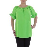 Ital-Design Kurzarmbluse Damen Elegant Bluse in Grün von Ital-Design