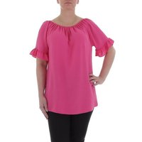 Ital-Design Kurzarmbluse Damen Elegant Bluse in Pink von Ital-Design