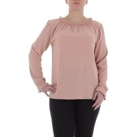 Ital-Design Langarmbluse Damen Elegant Bluse in Altrosa von Ital-Design