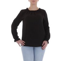 Ital-Design Langarmbluse Damen Elegant Bluse in Schwarz von Ital-Design