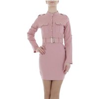 Ital-Design Minikleid Damen Freizeit Stretch Blusenkleid in Altrosa von Ital-Design