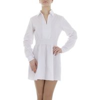Ital-Design Minikleid Damen Party & Clubwear Blusenkleid in Weiß von Ital-Design