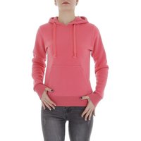 Ital-Design Plisseeshirt Damen Freizeit (86099155) Kapuze Pullover & Strick in Rosa von Ital-Design