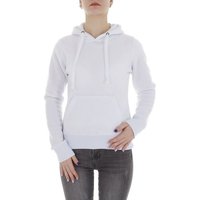 Ital-Design Plisseeshirt Damen Freizeit (86099160) Kapuze Pullover & Strick in Weiß von Ital-Design