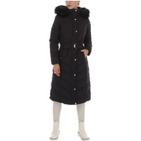 Ital-Design Steppjacke Damen Freizeit Kapuze (abnehmbar) Gefüttert Wintermantel in Schwarz von Ital-Design