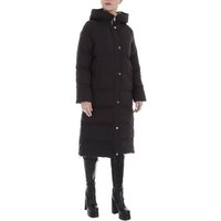 Ital-Design Steppjacke Damen Freizeit Kapuze Gefüttert Winterjacke in Schwarz von Ital-Design