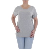 Ital-Design T-Shirt Damen Freizeit T-Shirt in Grau von Ital-Design