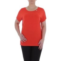 Ital-Design T-Shirt Damen Freizeit T-Shirt in Rot von Ital-Design
