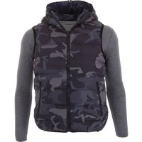 Ital-Design Wendejacke Herren Freizeit Weste Kapuze Beidseitig Tragbar Jacke in Camouflage von Ital-Design