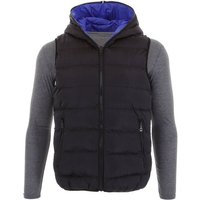 Ital-Design Wendejacke Herren Freizeit Weste Kapuze Beidseitig Tragbar Jacke in Schwarz von Ital-Design