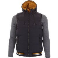 Ital-Design Wendejacke Herren Freizeit Weste Kapuze Beidseitig Tragbar Jacke in Schwarz von Ital-Design