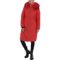 Ital-Design Wintermantel Damen Freizeit Kapuze Gefüttert Wintermantel in Rot von Ital-Design