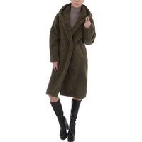 Ital-Design Wintermantel Damen Freizeit Kapuze Wintermantel in Olive von Ital-Design