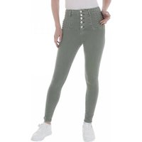 Skinny Jeans für Damen in Grün von Ital-Design