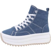 Sneakers High für Damen in Blau und Weiß von Ital-Design