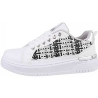 Sneakers Low für Damen in Weiß und Grau von Ital-Design