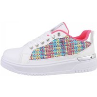Sneakers Low für Damen in Weiß und Pink von Ital-Design