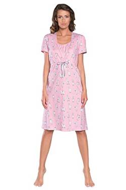 Italian Fashion IF Damennachthemd zum Stillen Umstandspyjama, XL, Rosa von Italian Fashion IF