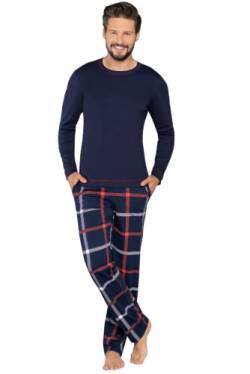 Italian Fashion IF Lang Zweiteiliger Pyjama Set für Männer Baumwolle warme Hausanzug Nachtwäsche Model Frühling 2022 von Italian Fashion