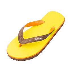 It's me Flip Flops Damen | die weichesten Flip Flops Aller Zeiten weil aus100% Naturkautschuk | (gelb/braun, eu_footwear_size_system, adult, numeric_range, wide, numeric_38, numeric_39) von Its-Me