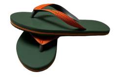 It's me Flip Flops Damen | die weichesten Flip Flops Aller Zeiten weil aus100% Naturkautschuk | (moos/orange, eu_footwear_size_system, adult, numeric_range, wide, numeric_38, numeric_39) von Its-Me