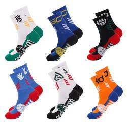 Ivedin | Pack Technische Sportsocken NBA für Erwachsene | Leistung, Widerstandsfähigkeit und Weichheit | Atmungsaktive Baumwolle | Hochleistungssport | Einheitsgröße 37-43 EU (Baumwolle, Pack 6A) von Ivedin