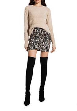 Ivy Revel DE Damen Drapy Mini Skirt Rock, Mehrfarbig (Beige Snake 250), Medium (Herstellergröße:M) von Ivy Revel DE