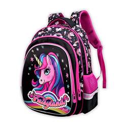 Kinderrucksack, Schultasche Einhorn Mädchen Teenager Rucksack Schulrucksack Jungen Daypack Schulranzen Großer 16 Zoll Kinder Primärrucksack von IvyH