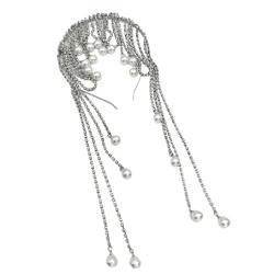 Perle Strsestone Quaste Shining Stirnband für Frauen leichte luxuriöse handgefertigte dünne Haare mit Strasshaarband Boho Stirnbänder für Frauenhaar von Ixkbiced