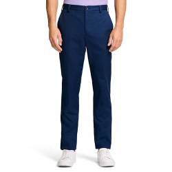 IZOD Herren American Chino Flat Front Straight Fit Lässige Hose, Marineblau, 40W / 30L von Izod