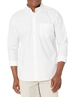 IZOD Herren Hemd Uniform Young Long Sleeve Button-Down Oxford - Weiß - X-Groß von Izod