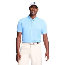 IZOD Herren Performance Golf Grid Kurzarm Stretch Poloshirt, Blau - Riviera Blue, X-Groß von Izod
