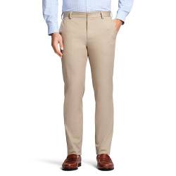 Izod American Chino Herren Hose mit Flacher Vorderseite, gerade Passform, Khaki, 32W / 32L von Izod