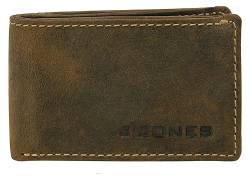 J.JONES - Herren Mini Geldbörse - Slim Wallet - Echt-Leder - RFID-Schutz - Used Optik - Antik Braun (10 x 6,5 cm) von J JONES JENNIFER JONES