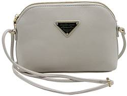 JENNIFER JONES - Modische Damen Handtasche - Umhängetasche - Clutch Bag - Schultertasche zum Ausgehen (Einfach, Hellgrau) von J JONES JENNIFER JONES