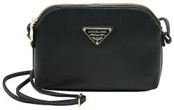 JENNIFER JONES - Modische Damen Handtasche - Umhängetasche - Clutch Bag - Schultertasche zum Ausgehen (Einfach, Schwarz) von J JONES JENNIFER JONES