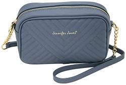 JENNIFER JONES - Modische Damen Handtasche - Umhängetasche - Crossbody Bag - Schultertasche zum Ausgehen (Style A, Blau) von J JONES JENNIFER JONES