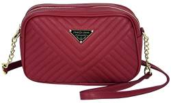 Jennifer Jones - Modische Damen Handtasche - Umhängetasche - Crossbody Bag - Schultertasche zum Ausgehen (Style A, Bordeaux) von J JONES JENNIFER JONES