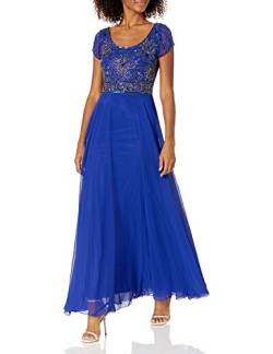 J Kara Damen Petite Long Empire Waist Dress Kleid fr besondere Anlsse, Royal/Royal/Mercury, 36 Zierlich von J Kara